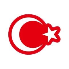 Gogo Türk Bayrağı Desenli Sticker 75 x 90 mm