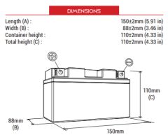 Honda FSC 400 Silver Wing (FJS400) BTZ12S-BS Motosiklet Aküsü