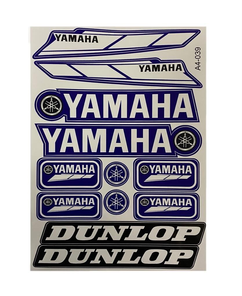 Yamaha Dunlop A4 Sticker Mavi