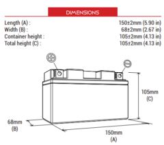 Bs Battery Bt9B-4 Sla Motosiklet Aküsü