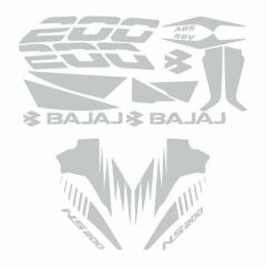 Bajaj Pulsar Ns 200 Beyaz Sticker Set
