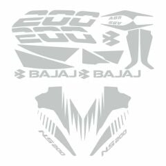 Bajaj Pulsar Ns 200 Beyaz Sticker Set