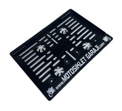 Lisanslı Motosiklet Garajı Plakalığı Beyaz