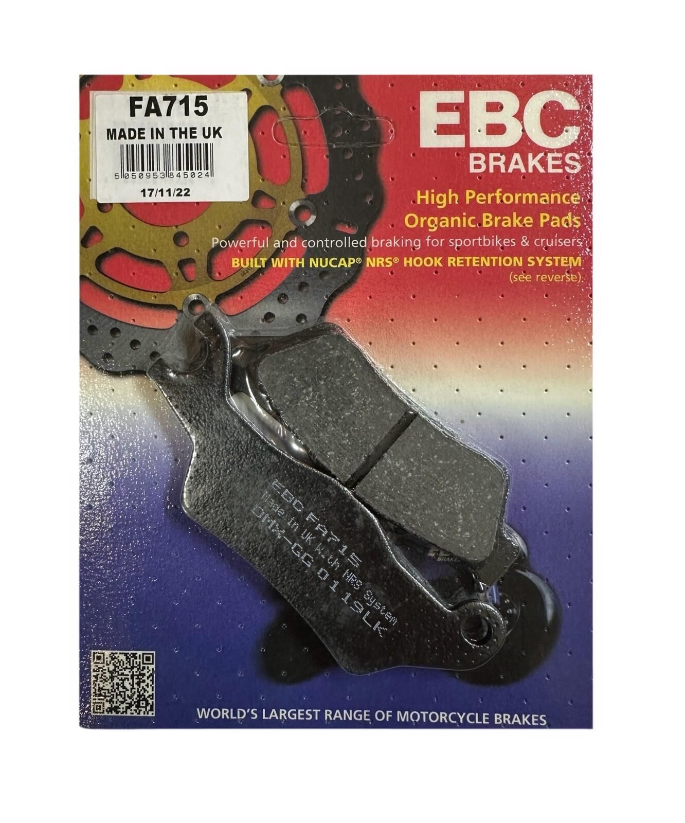 EBC FA715 Fren Balatası Orjinal
