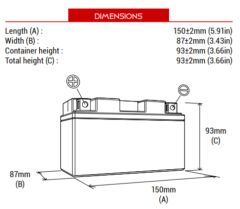 Kanuni Mati 125 BTX7A-BS Motosiklet Aküsü