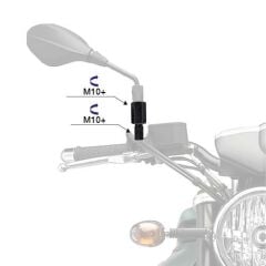 Mg Moto +10+10 Siyah Ayna Adaptörü