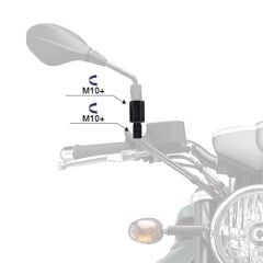 Mg Moto +10+10 Siyah Ayna Adaptörü