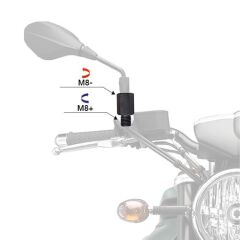Mg Moto -8+8 Siyah Ayna Adaptörü