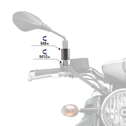Motogaj +8 +10 Ayna Uzatma Adaptörü