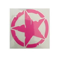 Gogo Yıldız Desenli Pembe Sticker 75 x 75 mm