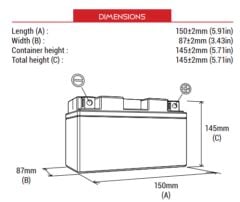 Bs Battery Btx14L Bs Motosiklet Aküsü