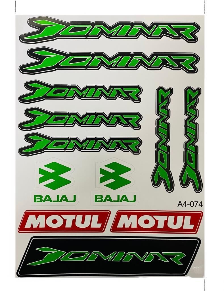 Bajaj Dominar Yeşil A4 Sticker
