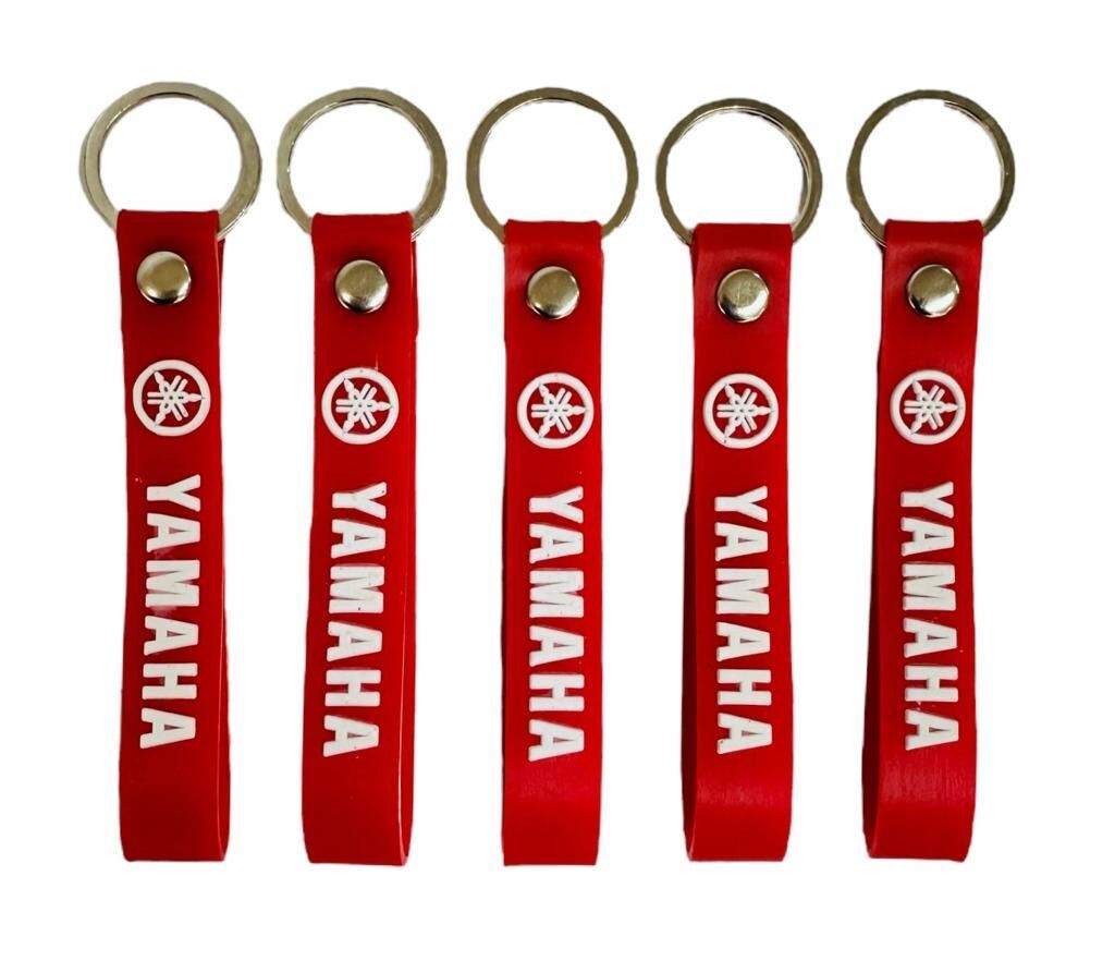 Yamaha Kırmızı Beyaz 5 Adet Silikon Motosiklet Anahtarlık